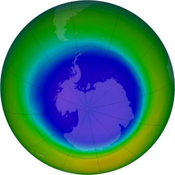 Antarctic ozone map for 1998-09